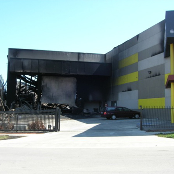 Burnt warehouse
